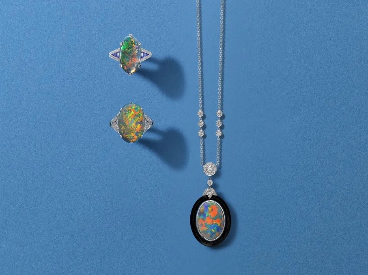 Opal Pendant and Rings