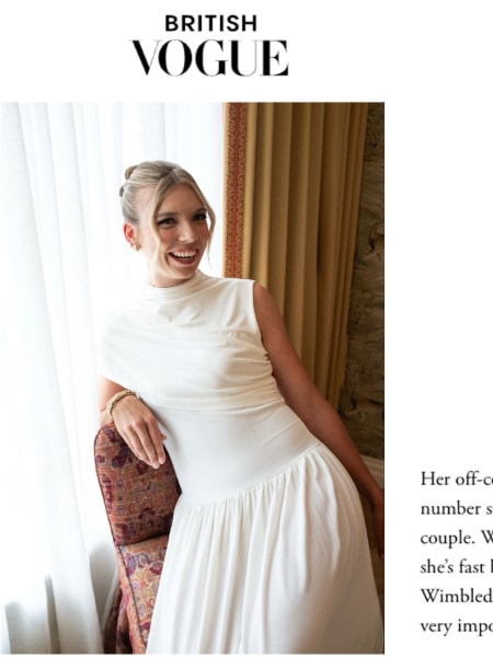 Katie Boulter, British Vogue, June, Pragnell Collections
