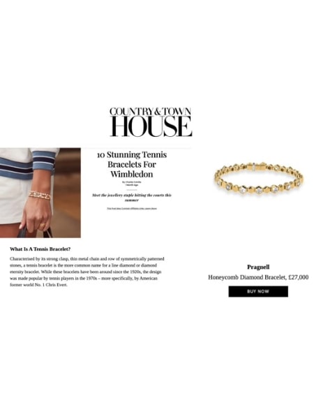 Country & Town House, July, Honeycomb Bracelet