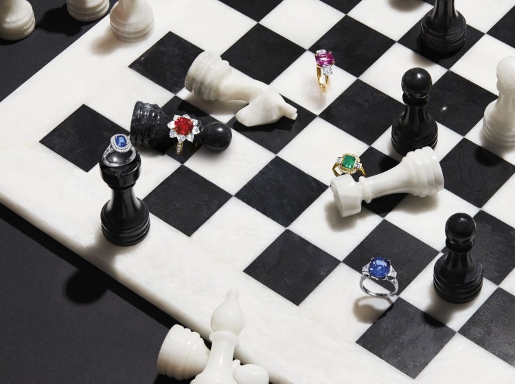 Sapphire, Ruby and Emerald Rings