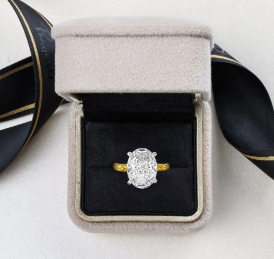 apple blossom diamond engagement ring