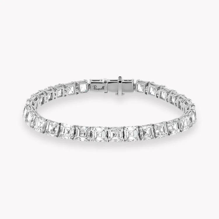 Masterpiece Asscher Cut 31.06ct Diamond Line Bracelet in 18ct White Gold.jpg