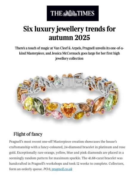The Times - Masterpiece Fancy Coloured Diamond Bracelet