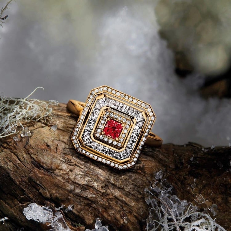 Red Diamond Ring