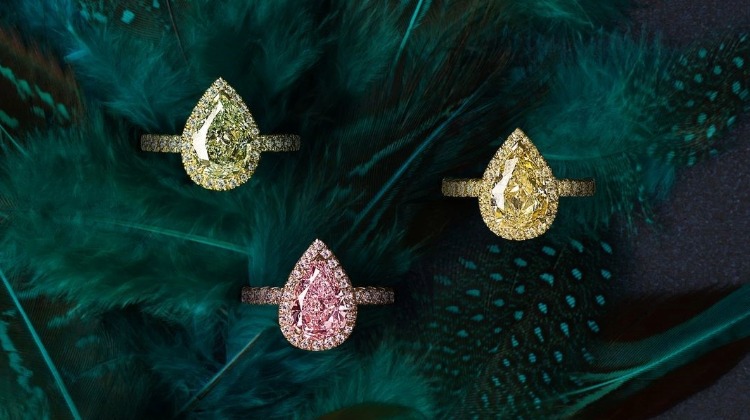 Coloured Diamond Rings