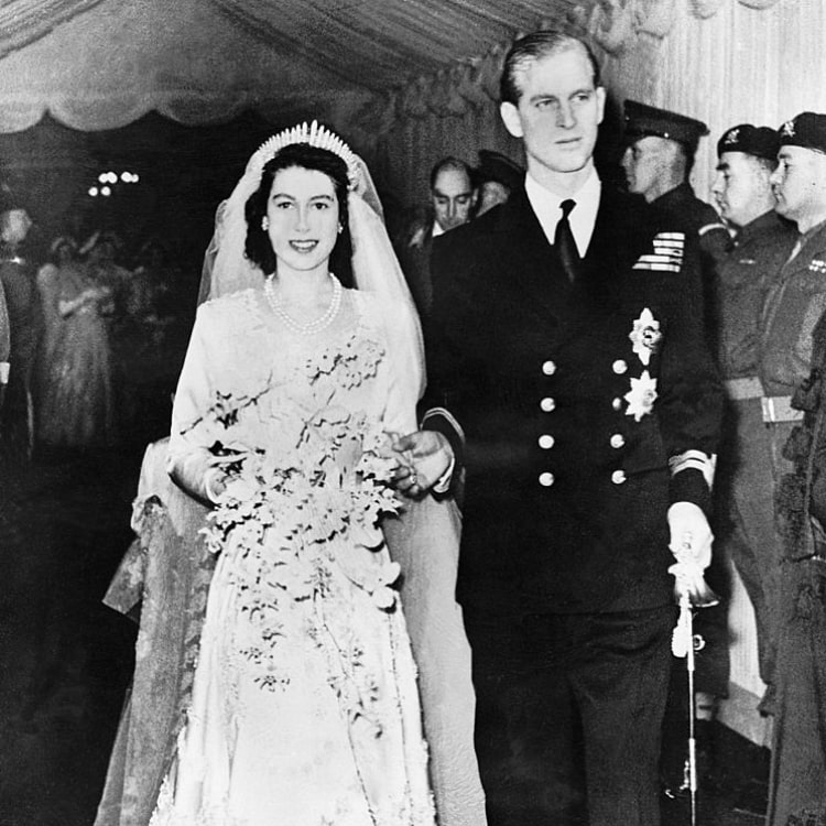 Queen Elizabeth II and Prince Philip wedding photo