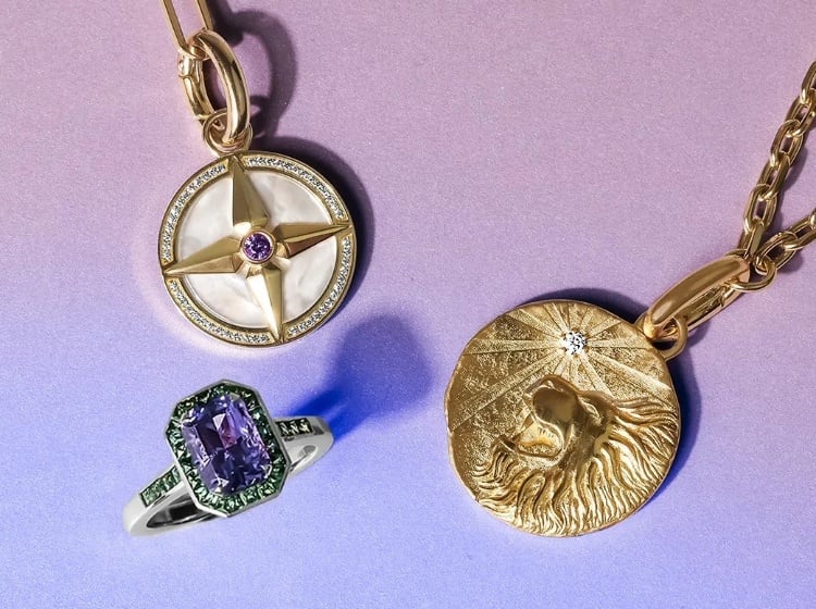 Spinel Pendants and Ring