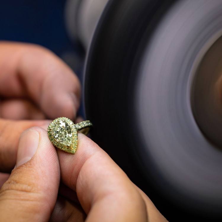 Green Diamond Ring