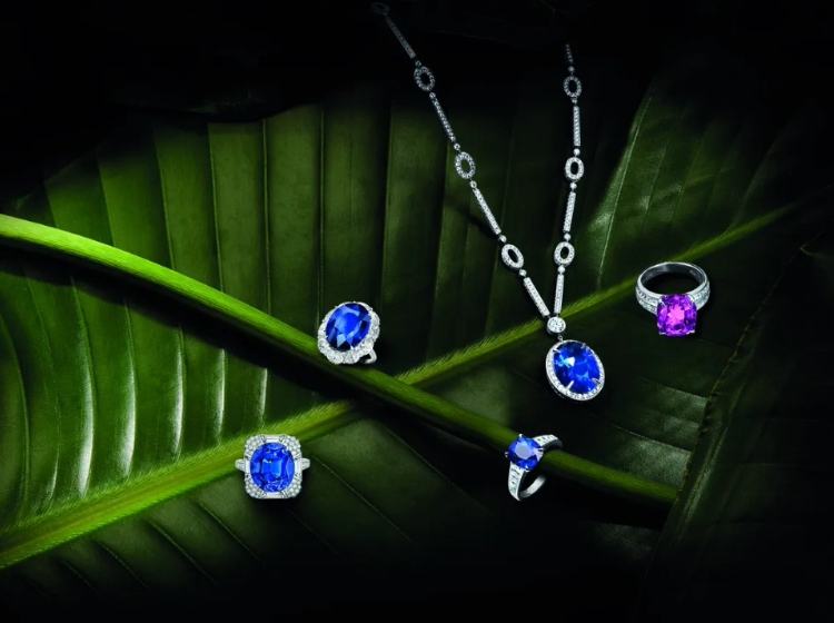 Sapphire Pendant and Rings