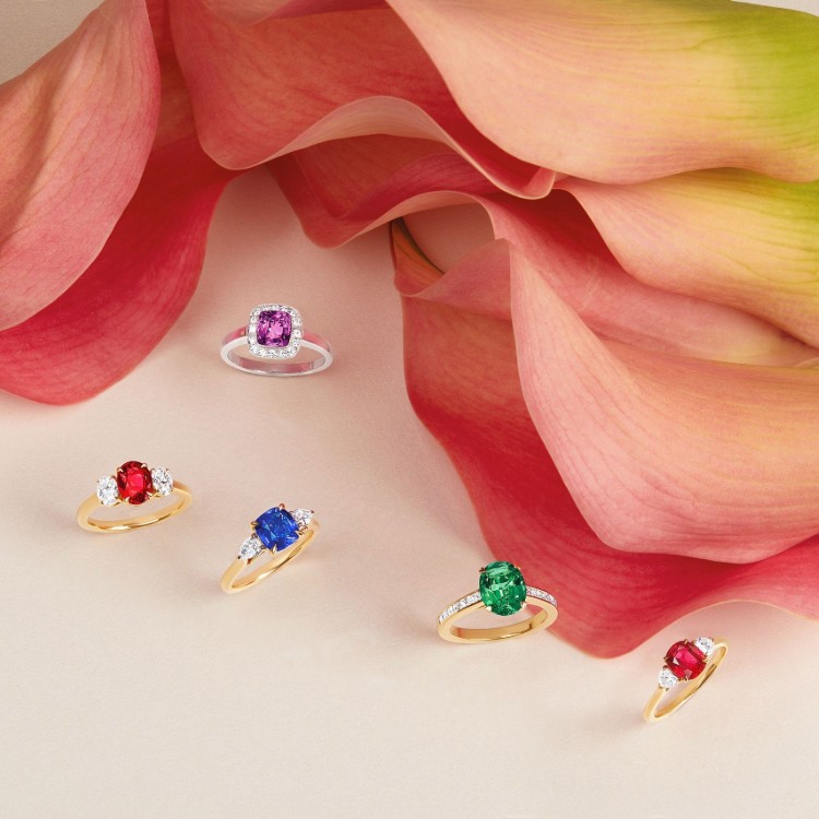 Selection of gemstone rings