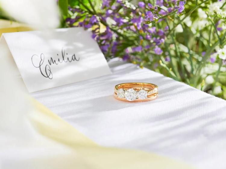 3 Stone Diamond Engagement Ring