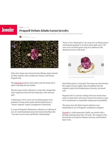 National Jeweller - Kitulo Garnet Ring