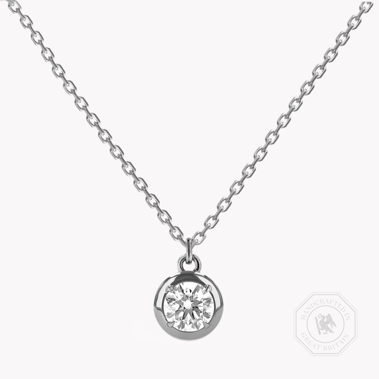 Skimming Stone 1.01ct Botswana Diamond Pendant in 18ct White Gold.jpg