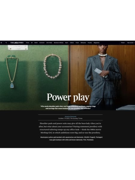 Sunday Times Style - Lukusuzi Aquamarine and Diamond Pendant