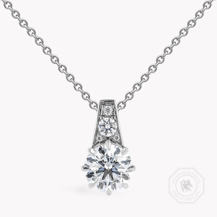 Antrobus 1.08ct Diamond Solitaire Pendant in 18ct White Gold