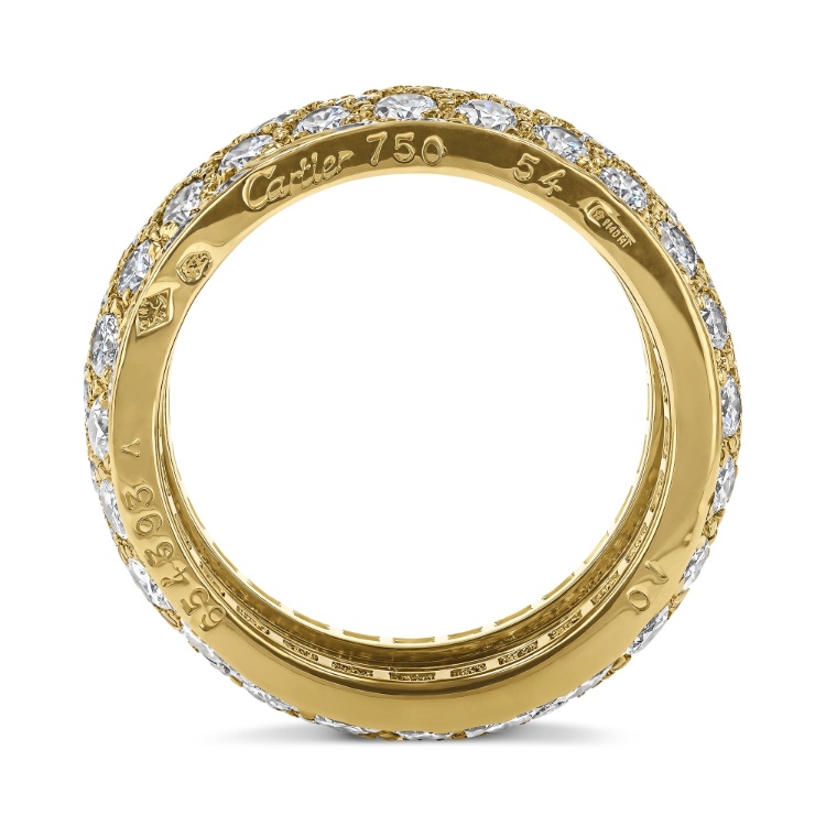 Cartier 1990s Diamond Ring in 18ct Yellow Gold