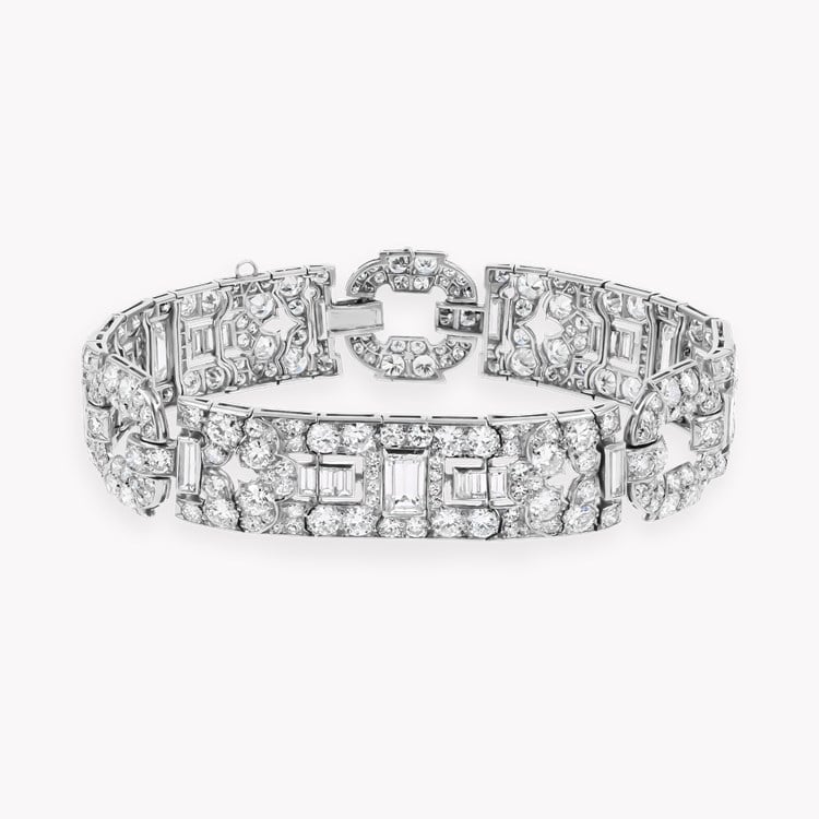 Antique Art Deco Diamond Bracelet 16.40ct in Platinum.jpg