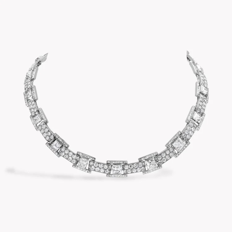 Antique Cartier Brilliant Cut Diamond Necklace in Platinum.jpg