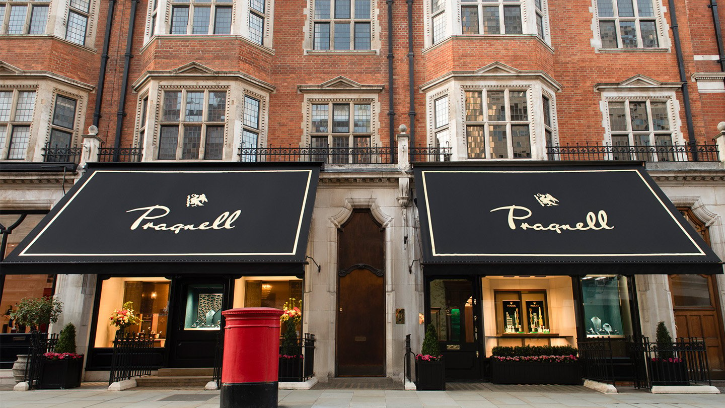 Goyard luggage shop on Mount Street in London's Mayfair