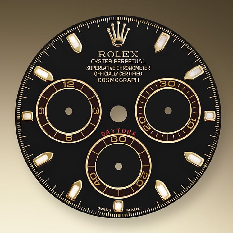 This model features a black dial with snailed counters, 18 ct gold applique hour markers and hands with a Chromalight display, a highly-legible luminescent material. The central sweep seconds hand allows an accurate reading of 1/8 second, while the two counters on the dial display the lapsed time in hours and minutes. Drivers can accurately map out their track times and tactics without fail.