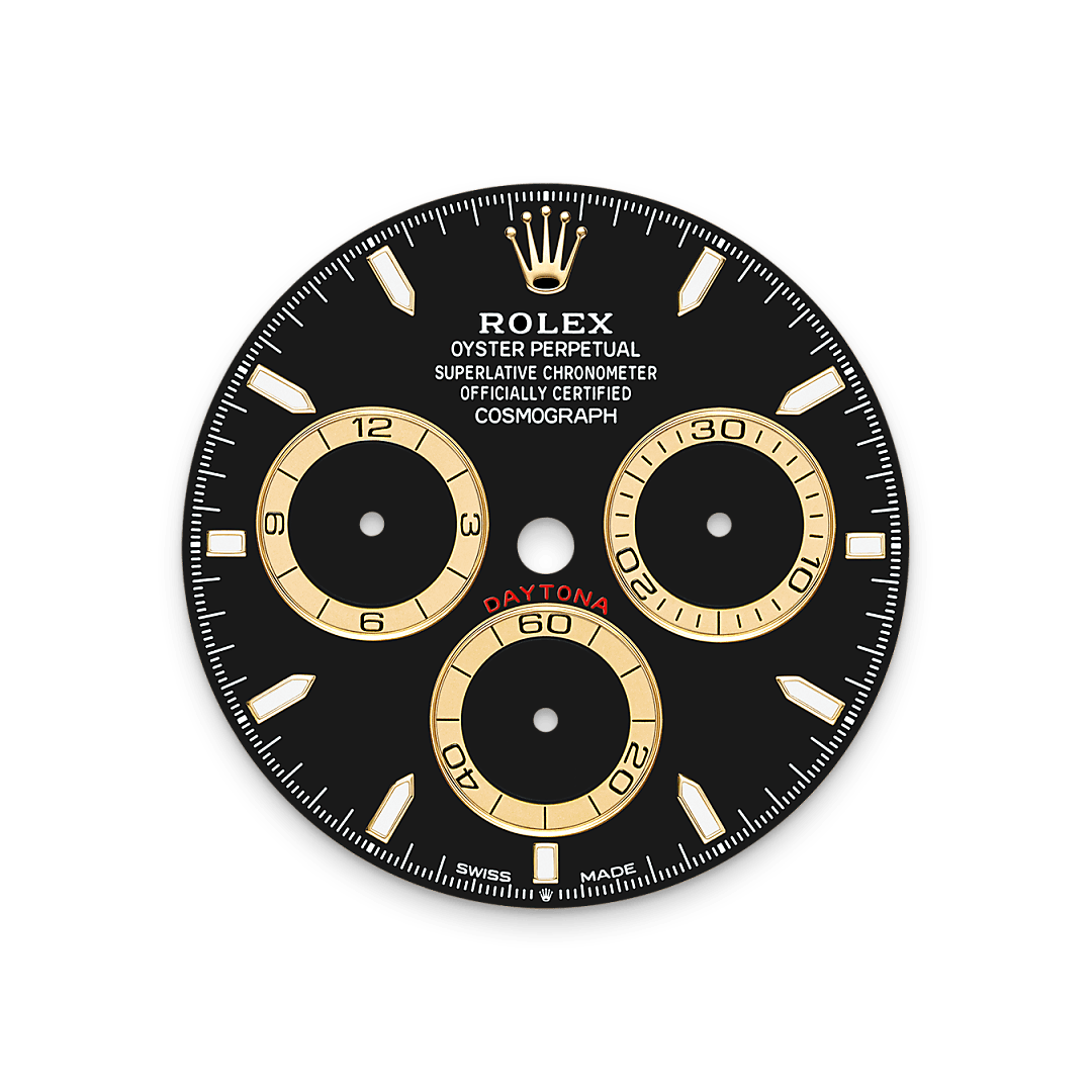 This model features a black dial with spray-coated counters, 18 ct gold applique hour markers and hands with a Chromalight display, a highly-legible luminescent material.
The dial allows drivers to accurately map out their track times and tactics without fail.