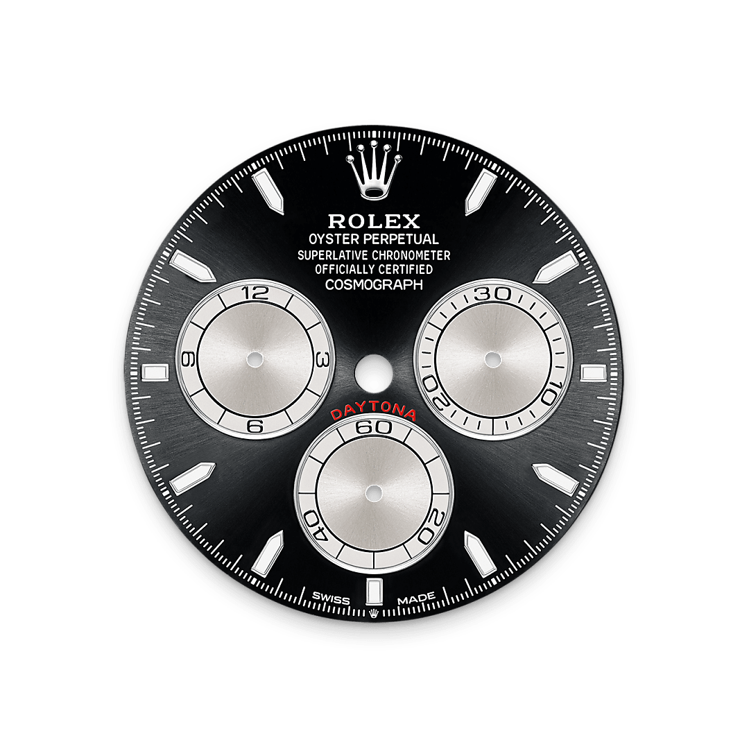 This model features a bright black and steel dial with spray-coated counters, 18 ct gold applique hour markers and hands with a Chromalight display, a highly-legible luminescent material.
The dial allows drivers to accurately map out their track times and tactics without fail.