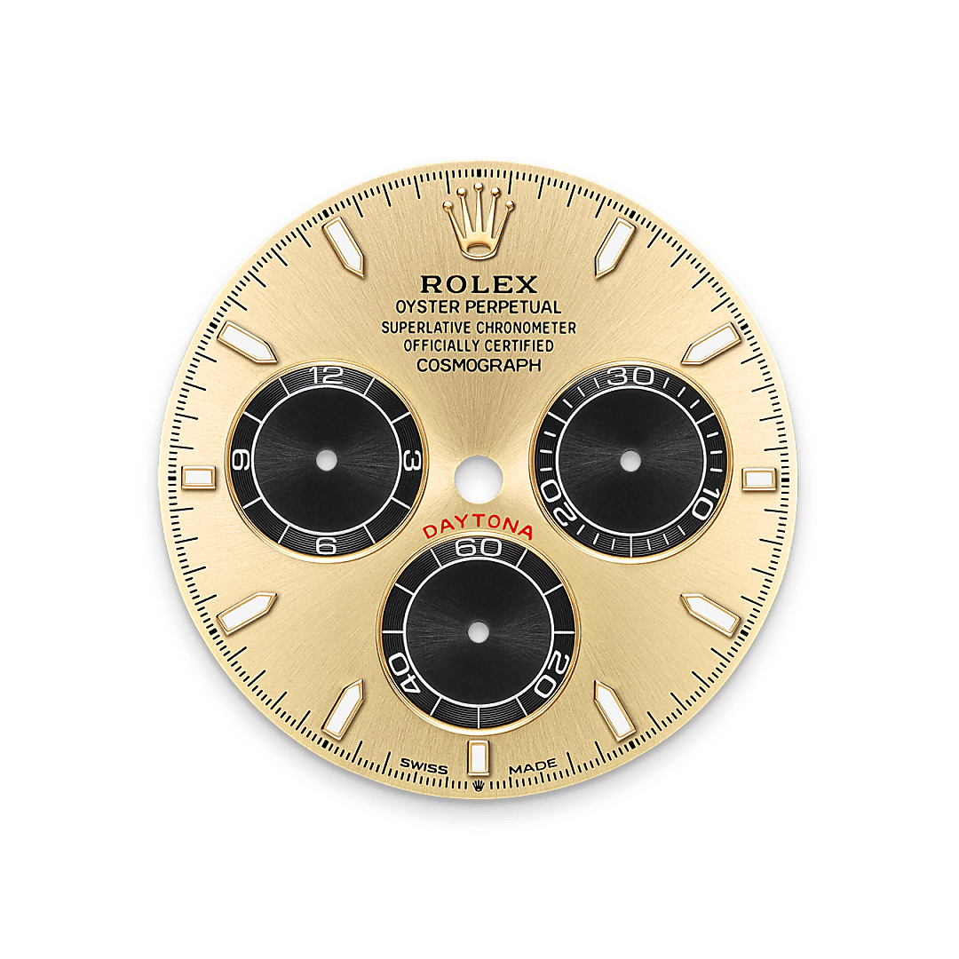 This model features a golden and bright black dial with snailed counters, 18 ct gold applique hour markers and hands with a Chromalight display, a highly-legible luminescent material. The dial allows drivers to accurately map out their track times and tactics without fail.