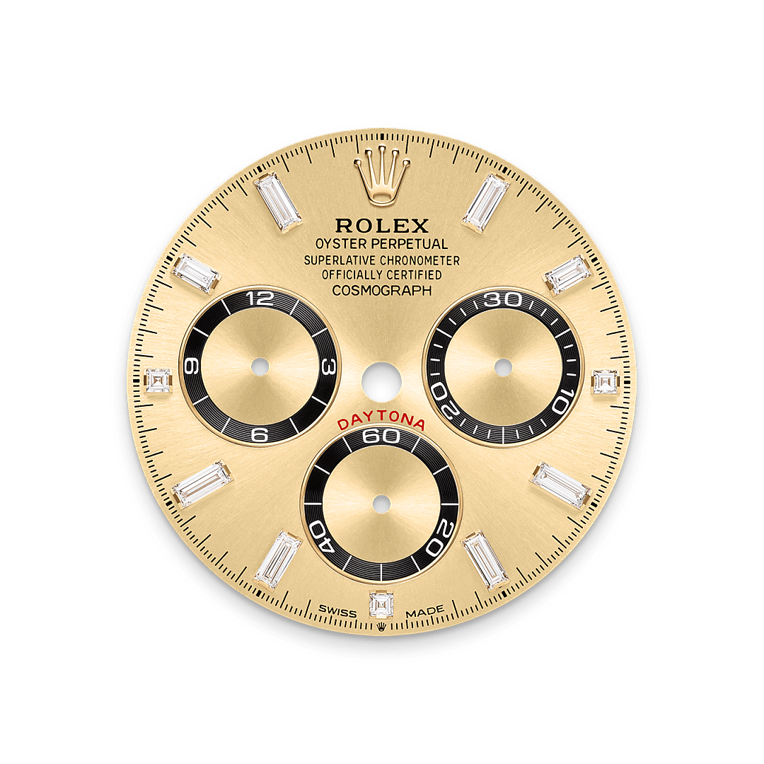 This model features a golden, diamond-set dial with snailed counters, 18 ct gold applique hour markers and hands with a Chromalight display, a highly-legible luminescent material. The dial allows drivers to accurately map out their track times and tactics without fail.