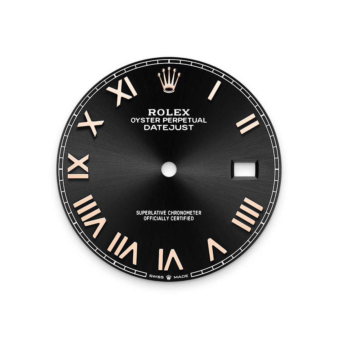 The sunray finish creates delicate light reflections on many dials in the Oyster Perpetual collection. It is obtained using masterful brushing techniques that create grooves running outwards from the centre of the dial. Light is diffused consistently along each engraving, creating a characteristic subtle glow that moves depending on the position of the wrist. Once the sunray finish has been completed, the dial colour is applied using Physical Vapour Deposition or electroplating. A light coat of varnish gives the dial its final look.