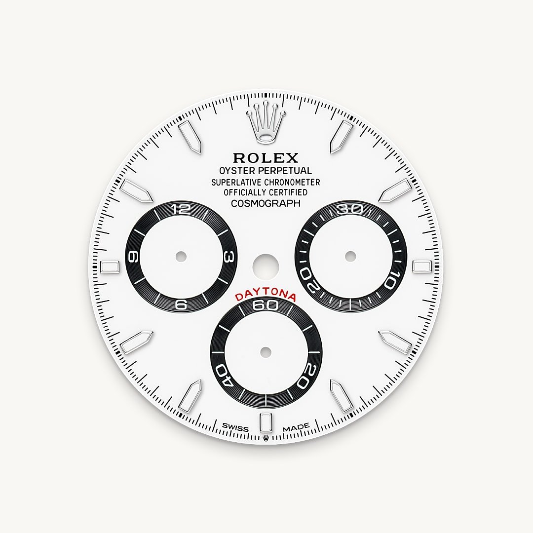 This model features a white dial with snailed counters, 18 ct gold applique hour markers and hands with a Chromalight display, a highly-legible luminescent material. The dial allows drivers to accurately map out their track times and tactics without fail.