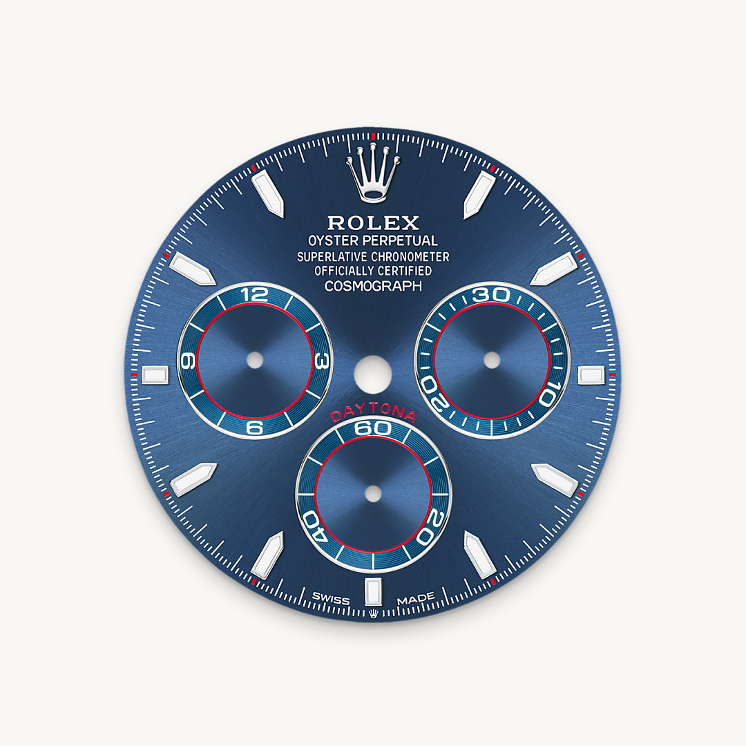 This model features a bright blue dial with snailed counters, 18 ct gold applique hour markers and hands with a Chromalight display, a highly-legible luminescent material. The dial allows drivers to accurately map out their track times and tactics without fail.