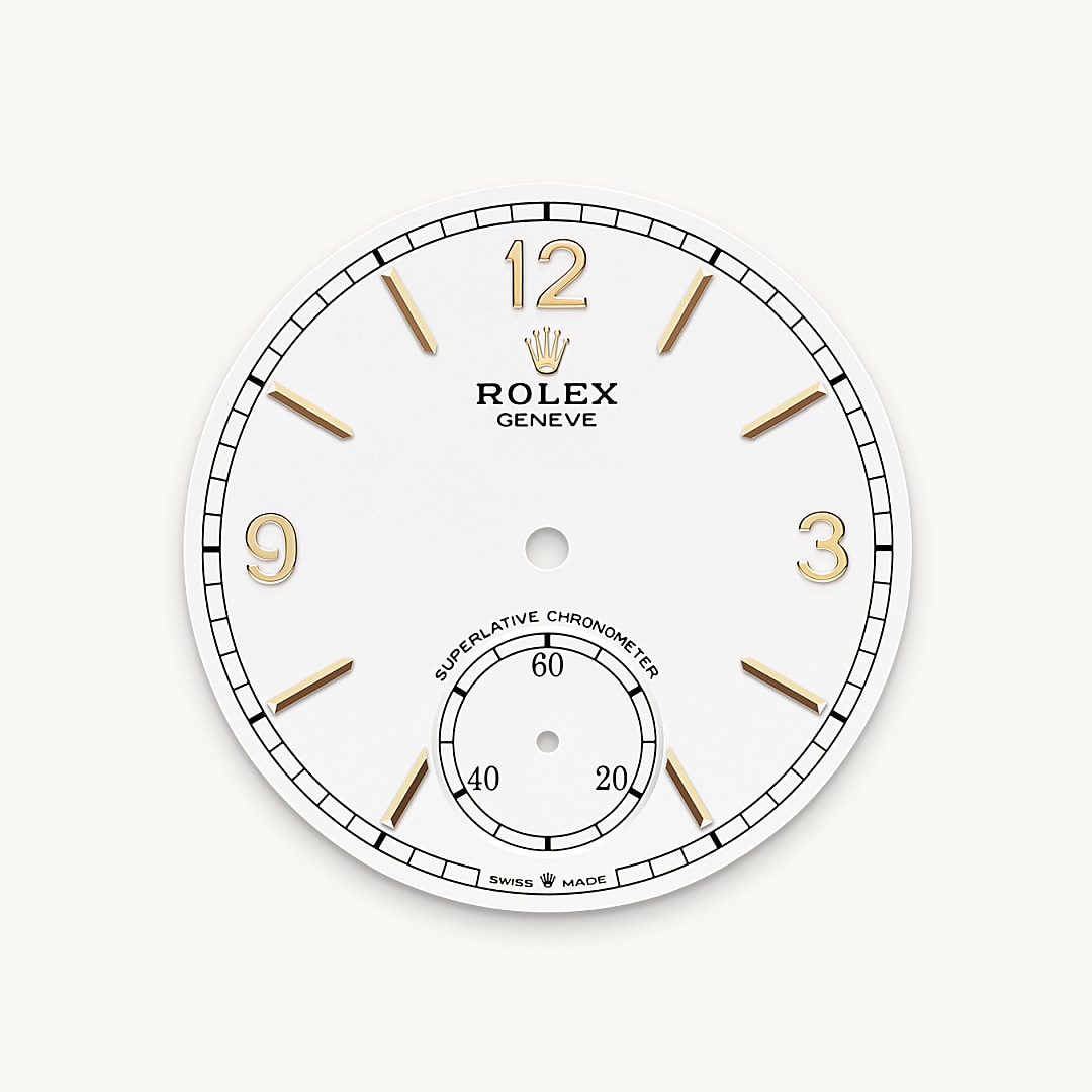Each dial is a miniature work of art. The colour, reflections and surface texture, along with decorative elements and the overall design give the watch its intrinsic character. Rolex masters all aspects of its dial creation and production in-house. From the initial sketches to the final inspection, including colouring or the application of appliques, the process involves a series of steps and operations that call on specific expertise. Some of these professions – enamelling, for instance – date from the early days of watchmaking. Others are inherent to the use of cutting-edge technologies, such as magnetron sputtering, a complex technique for colouring the surface of a dial by depositing a thin film of material in a vacuum environment. A meeting of traditional skills and technology, the manufacture of Rolex dials perfectly encapsulates the philosophy that guides the brand: seeking the highest level of quality to achieve an impeccable, long-lasting result.