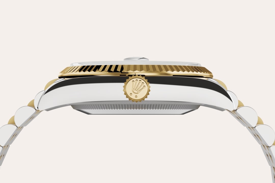 Gold is coveted for its lustre and nobility. Steel reinforces strength and reliability. Together, they harmoniously combine the best of their properties. A true Rolex signature, Rolesor has featured on Rolex models since the early 1930s, and was trademarked as a name in 1933. It is one of the prominent pillars of the Oyster Perpetual collection.