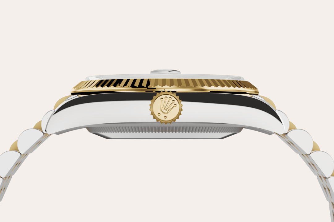 Gold is coveted for its lustre and nobility. Steel reinforces strength and reliability. Together, they harmoniously combine the best of their properties. A true Rolex signature, Rolesor has featured on Rolex models since the early 1930s, and was trademarked as a name in 1933. It is one of the prominent pillars of the Oyster Perpetual collection.