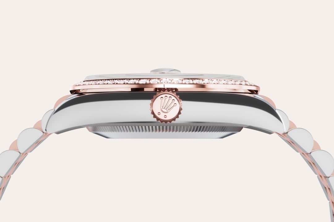 Gold is coveted for its lustre and nobility. Steel reinforces strength and reliability. Together, they harmoniously combine the best of their properties. A true Rolex signature, Rolesor has featured on Rolex models since the early 1930s, and was trademarked as a name in 1933. It is one of the prominent pillars of the Oyster Perpetual collection.