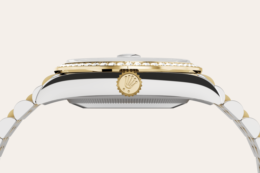 Gold is coveted for its lustre and nobility. Steel reinforces strength and reliability. Together, they harmoniously combine the best of their properties. A true Rolex signature, Rolesor has featured on Rolex models since the early 1930s, and was trademarked as a name in 1933. It is one of the prominent pillars of the Oyster Perpetual collection.