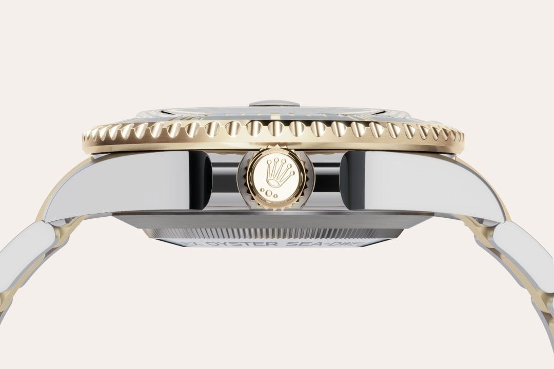 Gold is coveted for its lustre and nobility. Steel reinforces strength and reliability. Together, they harmoniously combine the best of their properties. A true Rolex signature, Rolesor has featured on Rolex models since the early 1930s, and was trademarked as a name in 1933. It is one of the prominent pillars of the Oyster collection.