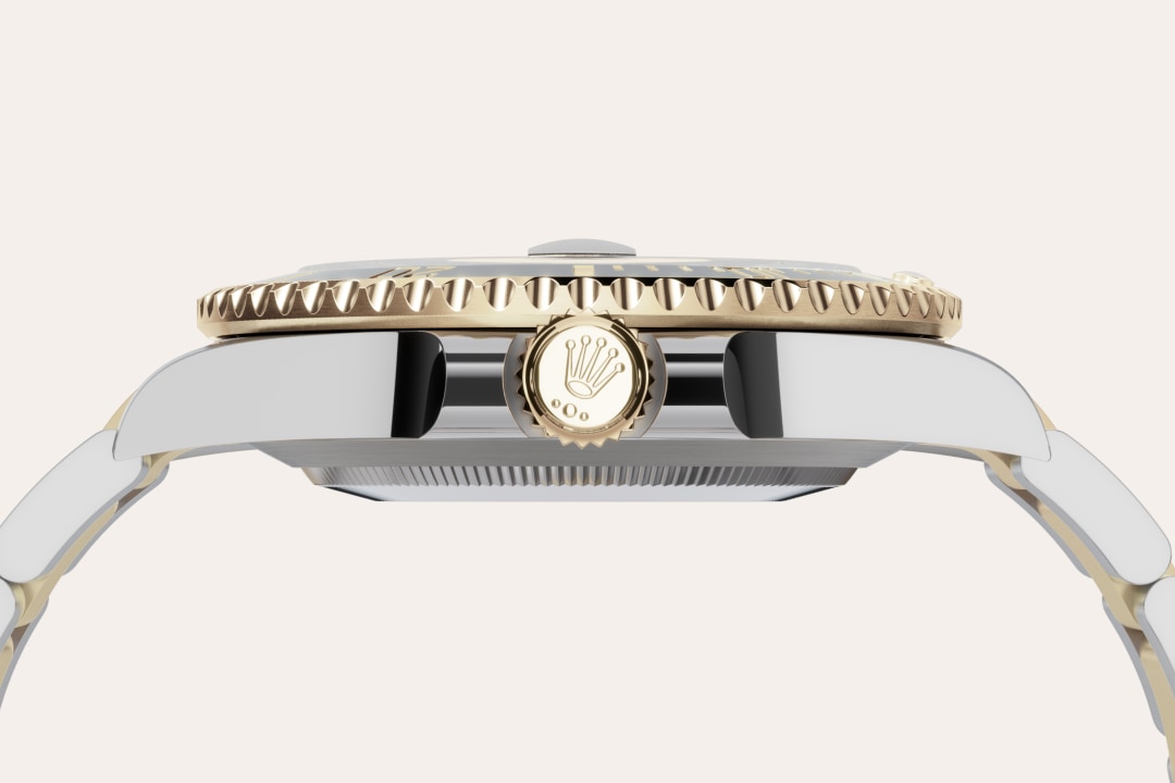 Gold is coveted for its lustre and nobility. Steel reinforces strength and reliability. Together, they harmoniously combine the best of their properties. A true Rolex signature, Rolesor has featured on Rolex models since the early 1930s, and was trademarked as a name in 1933. It is one of the prominent pillars of the Oyster Perpetual collection.