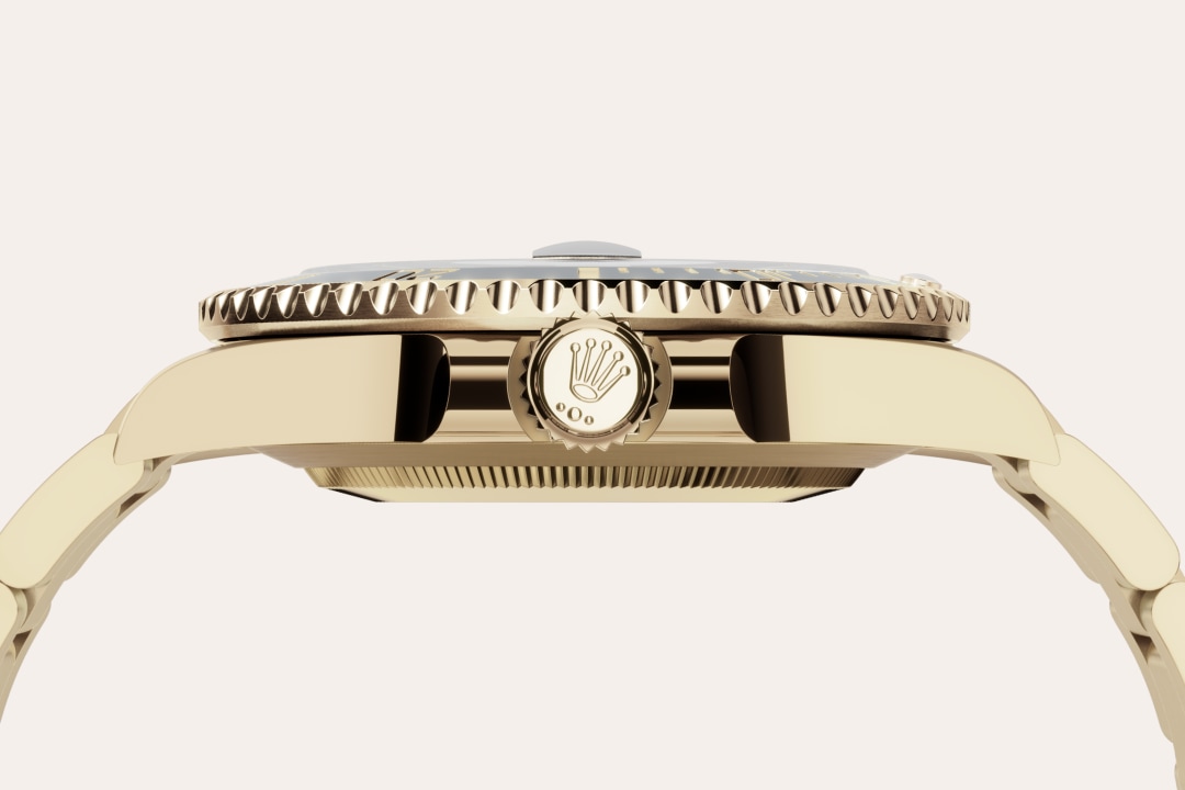 By operating its own exclusive foundry, Rolex has the unrivalled ability to cast the highest quality 18 ct gold alloys. According to the proportion of silver, copper, platinum or palladium added, different types of 18 ct gold are obtained: yellow, pink or white. They are made with only the purest metals and meticulously inspected in an in-house laboratory with state-of-the-art equipment, before the gold is formed and shaped with the same painstaking attention to quality. Rolex's commitment to excellence begins at the source.