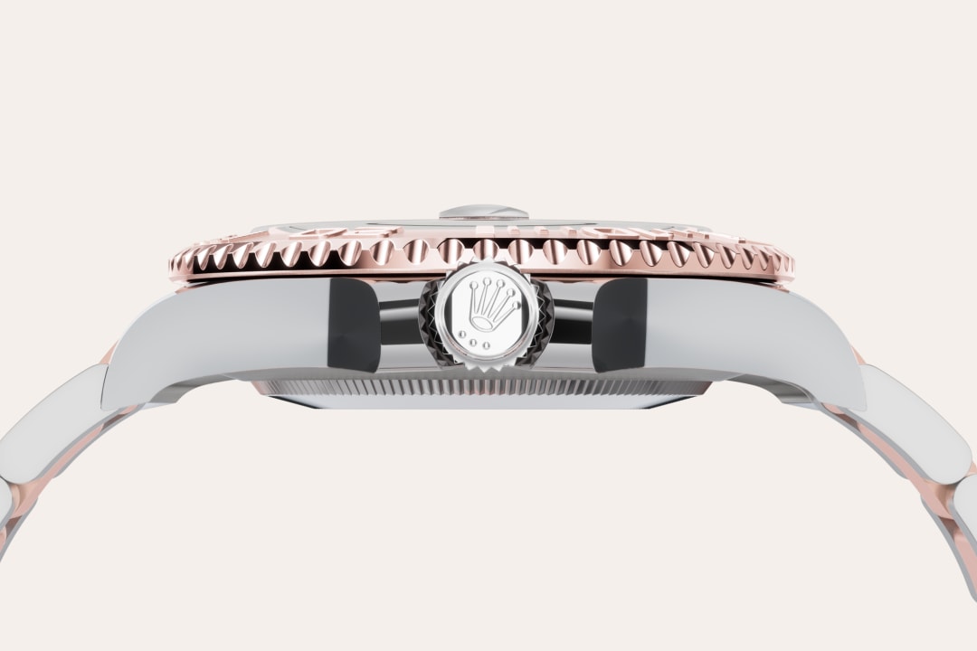 Gold is coveted for its lustre and nobility. Steel reinforces strength and reliability. Together, they harmoniously combine the best of their properties. A true Rolex signature, Rolesor has featured on Rolex models since the early 1930s, and was trademarked as a name in 1933. It is one of the prominent pillars of the Oyster Perpetual collection.