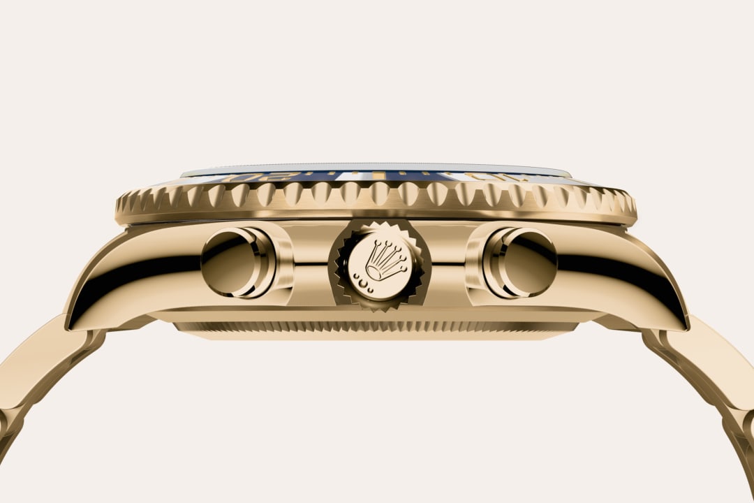 By operating its own exclusive foundry, Rolex has the unrivalled ability to cast the highest quality 18 ct gold alloys. According to the proportion of silver, copper, platinum or palladium added, different types of 18 ct gold are obtained: yellow, pink or white. They are made with only the purest metals and meticulously inspected in an in-house laboratory with state-of-the-art equipment, before the gold is formed and shaped with the same painstaking attention to quality. Rolex's commitment to excellence begins at the source.