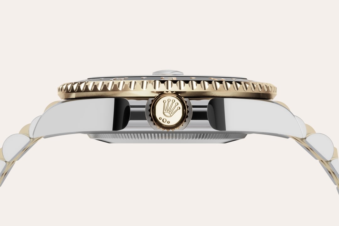Gold is coveted for its lustre and nobility. Steel reinforces strength and reliability. Together, they harmoniously combine the best of their properties. A true Rolex signature, Rolesor has featured on Rolex models since the early 1930s, and was trademarked as a name in 1933. It is one of the prominent pillars of the Oyster collection.