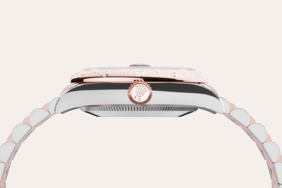 Gold is coveted for its lustre and nobility. Steel reinforces strength and reliability. Together, they harmoniously combine the best of their properties. A true Rolex signature, Rolesor has featured on Rolex models since the early 1930s, and was trademarked as a name in 1933. It is one of the prominent pillars of the Oyster Perpetual collection.