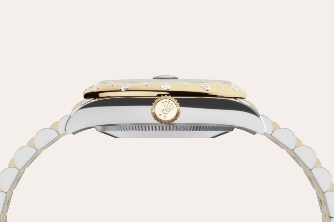 Gold is coveted for its lustre and nobility. Steel reinforces strength and reliability. Together, they harmoniously combine the best of their properties. A true Rolex signature, Rolesor has featured on Rolex models since the early 1930s, and was trademarked as a name in 1933. It is one of the prominent pillars of the Oyster collection.