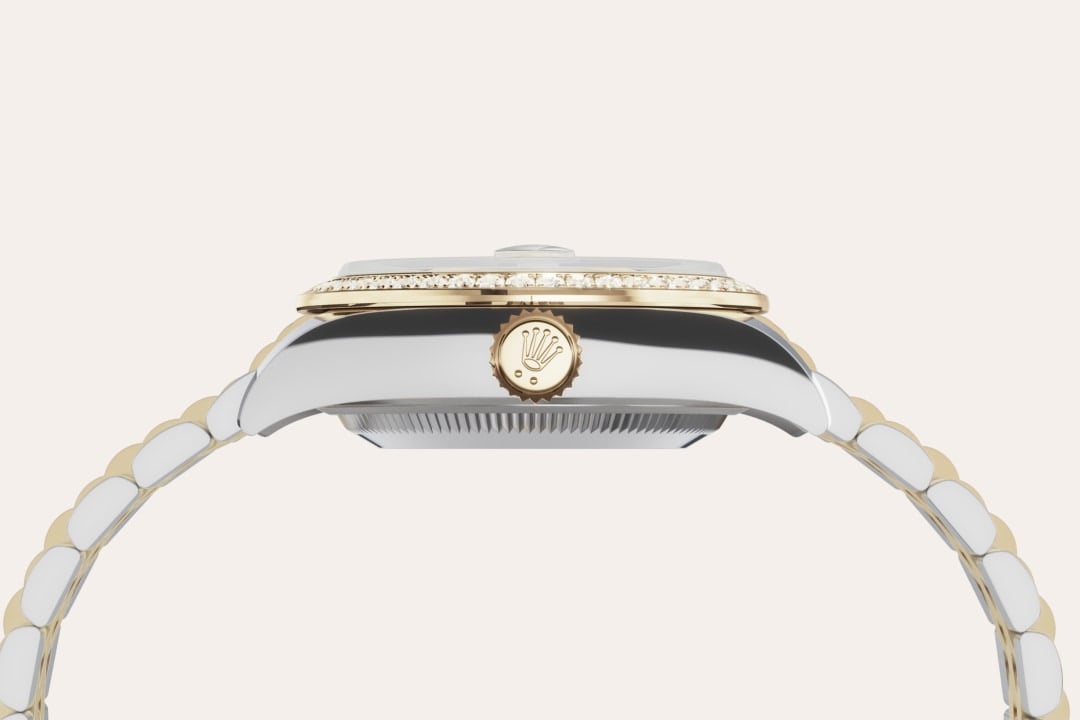 Gold is coveted for its lustre and nobility. Steel reinforces strength and reliability. Together, they harmoniously combine the best of their properties. A true Rolex signature, Rolesor has featured on Rolex models since the early 1930s, and was trademarked as a name in 1933. It is one of the prominent pillars of the Oyster Perpetual collection.