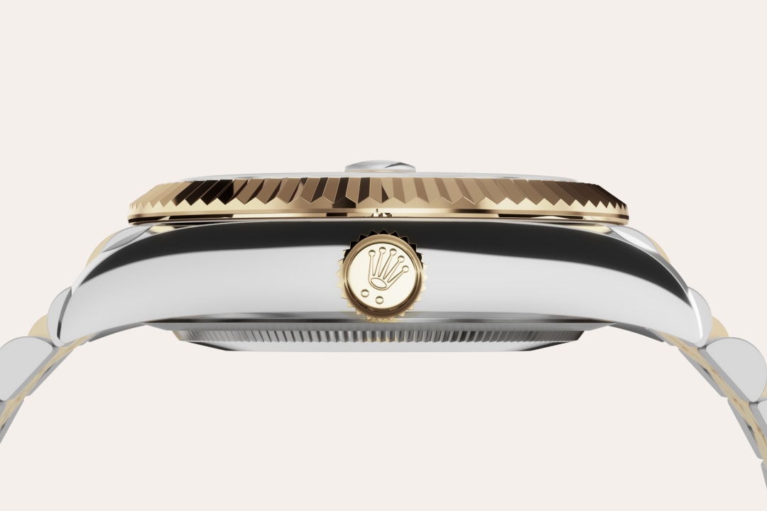 Gold is coveted for its lustre and nobility. Steel reinforces strength and reliability. Together, they harmoniously combine the best of their properties. A true Rolex signature, Rolesor has featured on Rolex models since the early 1930s, and was trademarked as a name in 1933. It is one of the prominent pillars of the Oyster Perpetual collection.