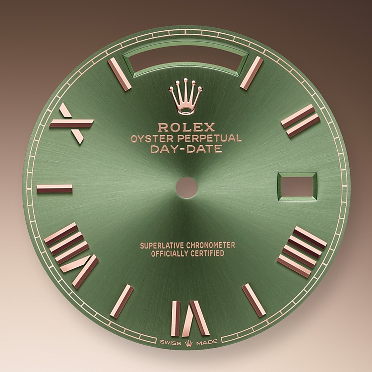 The dial is the distinctive face of a Rolex watch, the feature most responsible for its identity and readability. Characterised by hour markers fashioned from gold to prevent tarnishing, every Rolex dial is designed and manufactured in-house, largely by hand to ensure perfection.