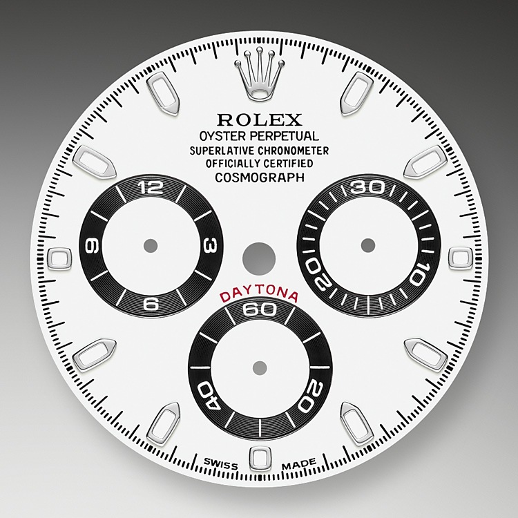 This model features a white dial with snailed counters, 18 ct gold applique hour markers and hands with a Chromalight display, a highly-legible luminescent material. The central sweep seconds hand allows an accurate reading of 1/8 second, while the two counters on the dial display the lapsed time in hours and minutes. Drivers can accurately map out their track times and tactics without fail.